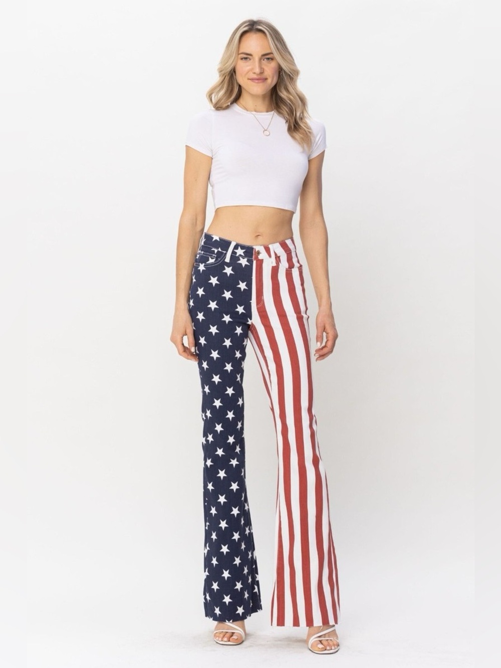 Judy Blue High Waist Flag Flare Jeans
